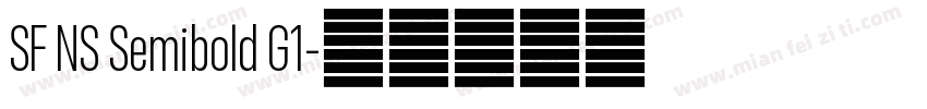 SF NS Semibold G1字体转换